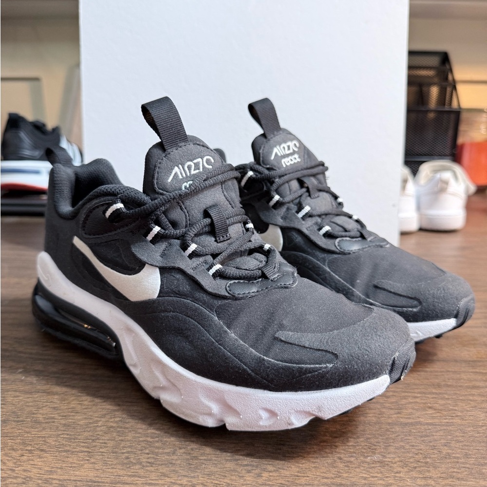 Nike Air Max 270 React GS (Black/White) BQ0103-009 Size 5 Youth